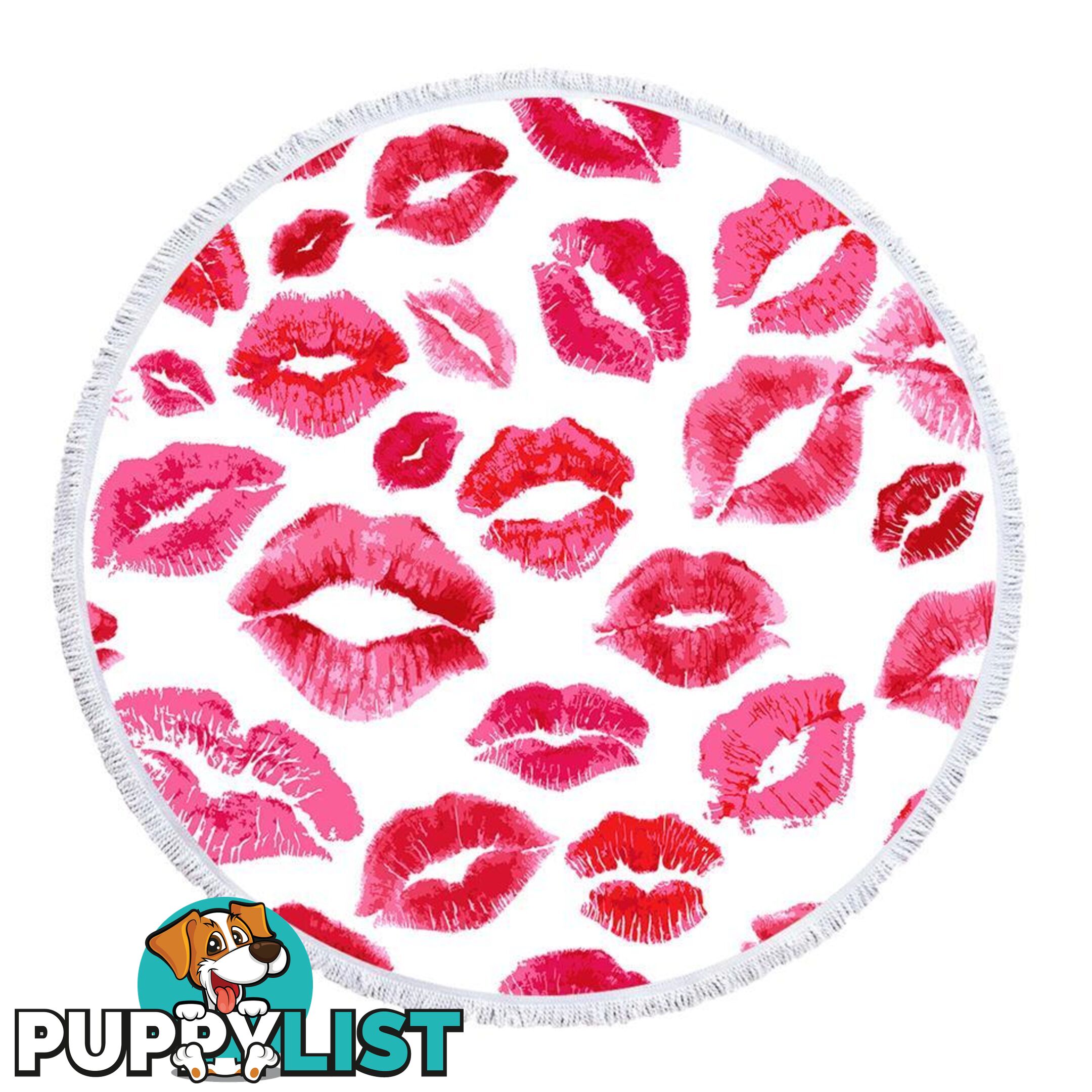 Red Sexy Lipstick Beach Towel - Towel - 7427046342674