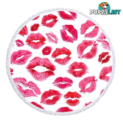 Red Sexy Lipstick Beach Towel - Towel - 7427046342674