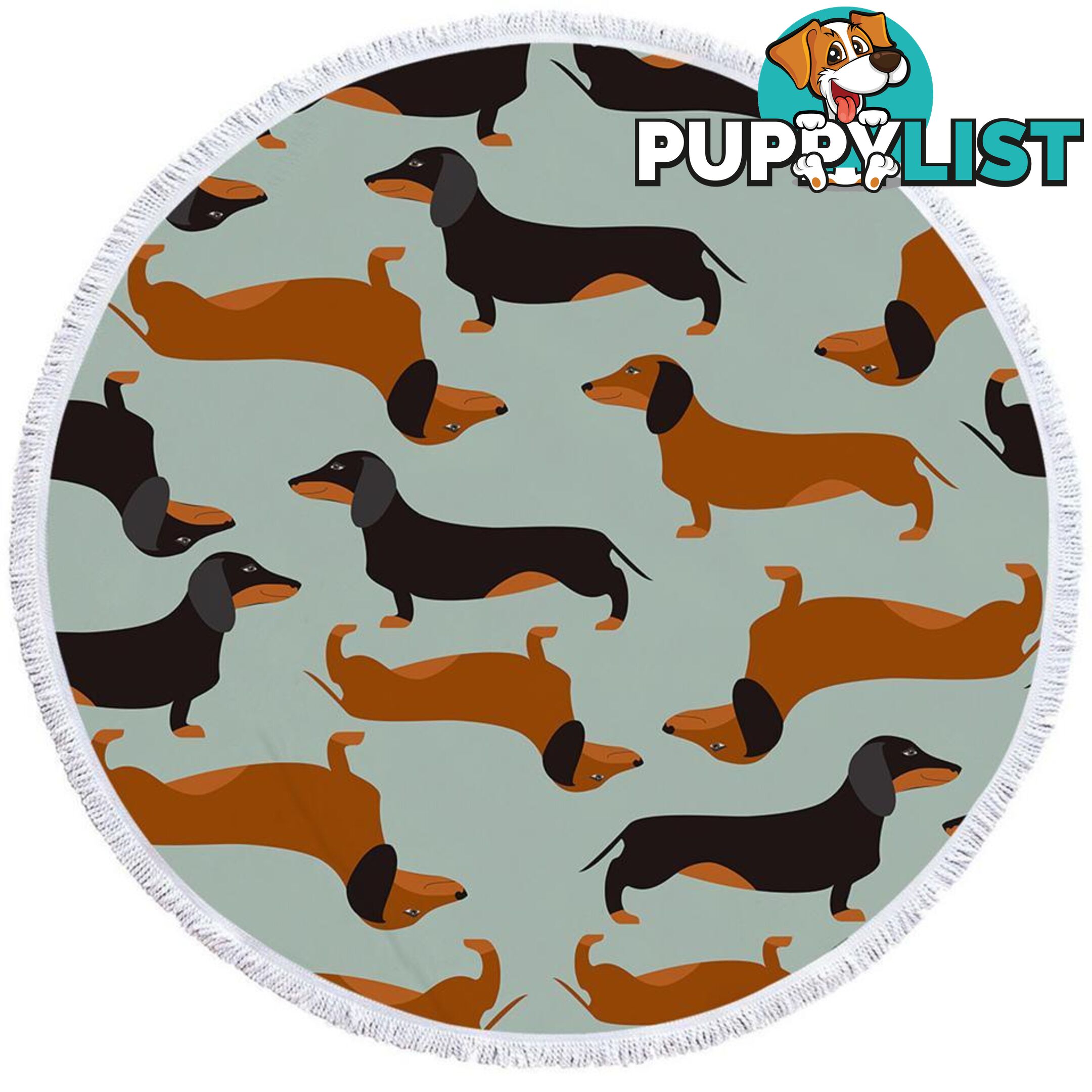 Dachshund Dogs Pattern Beach Towel - Towel - 7427046311526