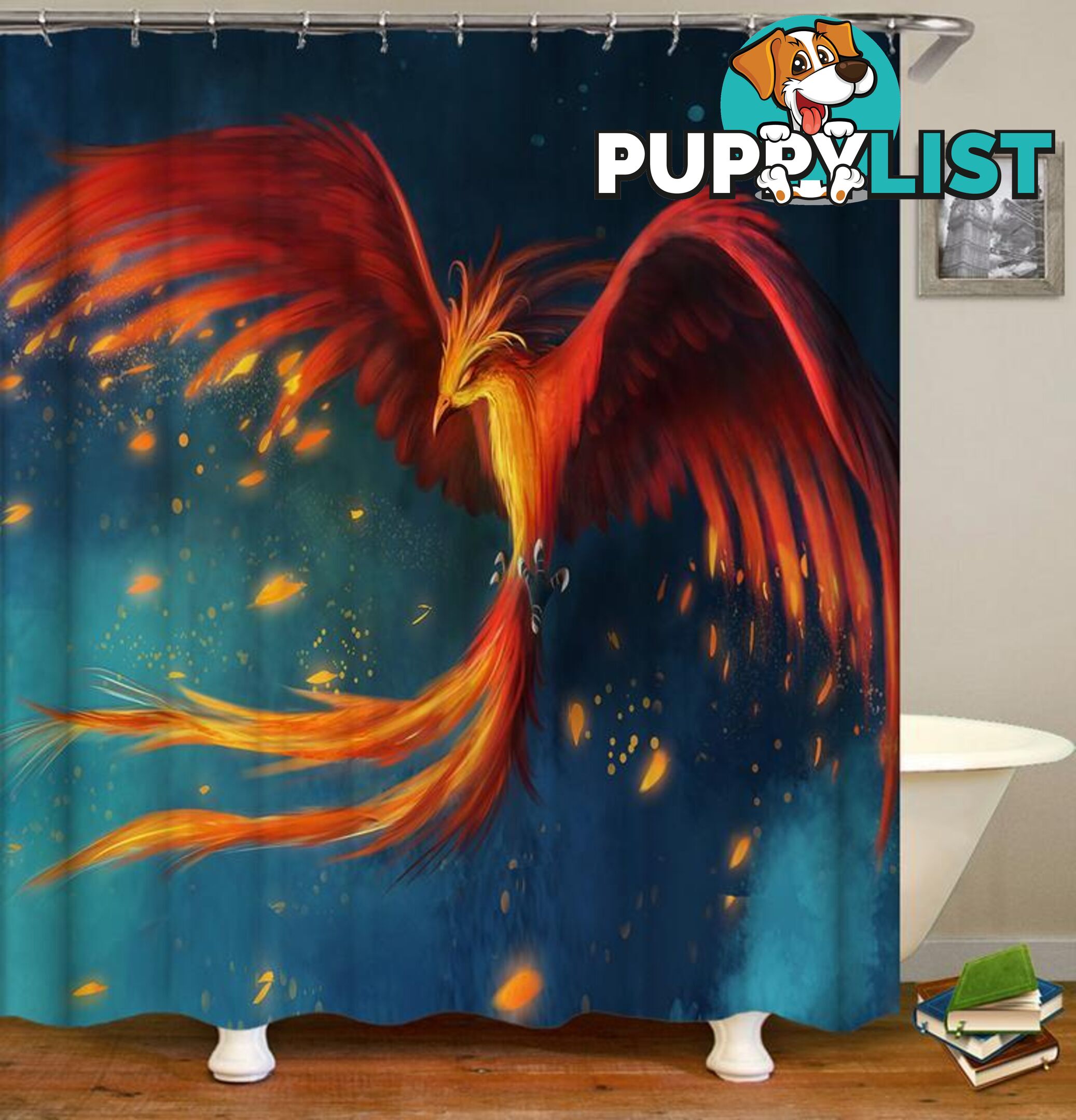 The Magnificent Phoenix Shower Curtain - Curtain - 7427045909786