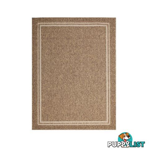 HAWAII BROWN BEIGE BORDERED RUG - Unbranded - 7427046338097