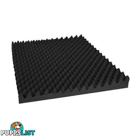 60 Pcs Studio Acoustic Foam 50x50cm Black Eggshell - Unbranded - 7427005867491