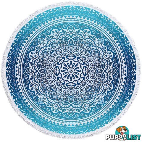 Blue Hues Mandala Beach Towel - Towel - 7427046326742