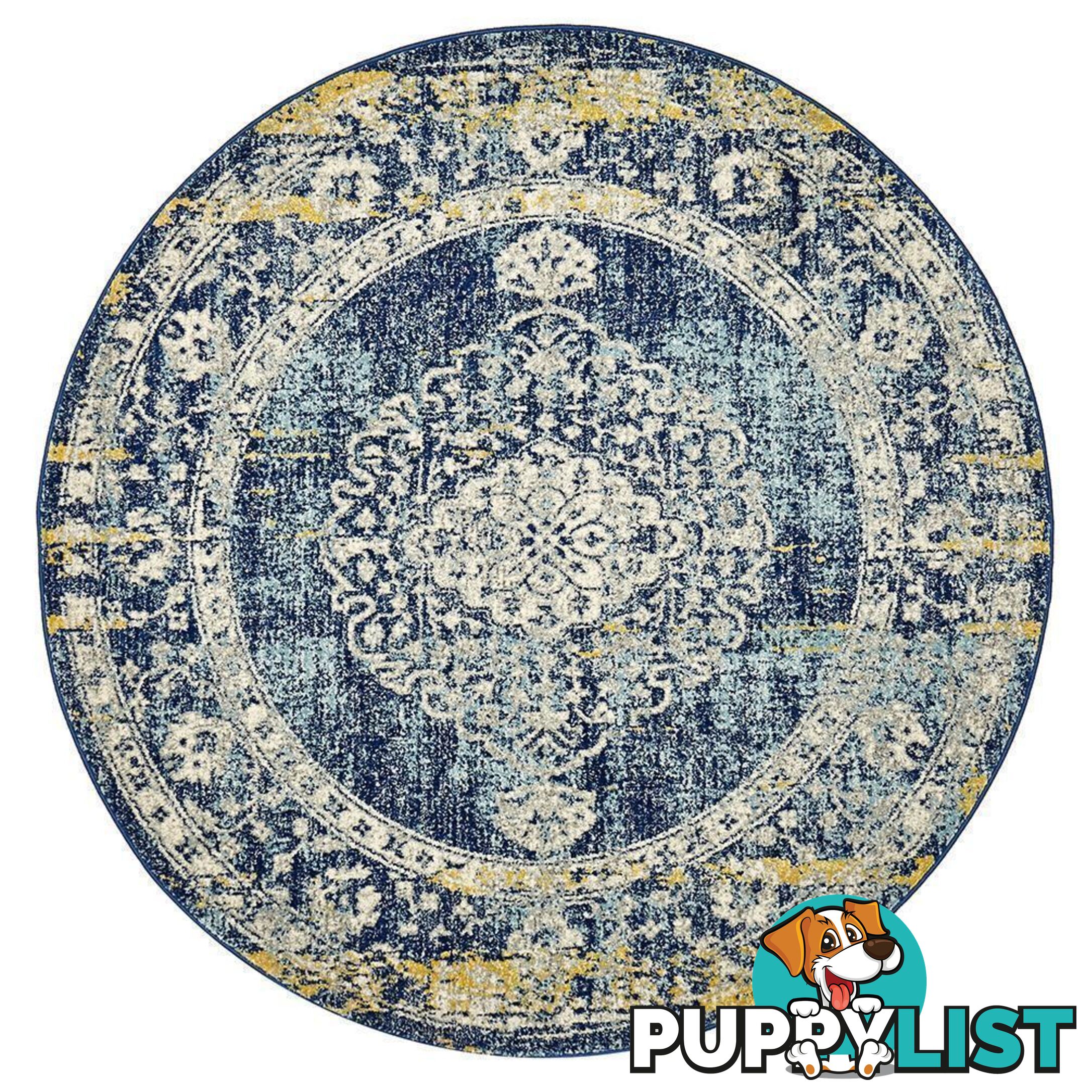 Museum Wilson Navy Round Rug - Unbranded - 9375321850438