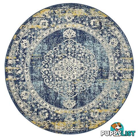 Museum Wilson Navy Round Rug - Unbranded - 9375321850438