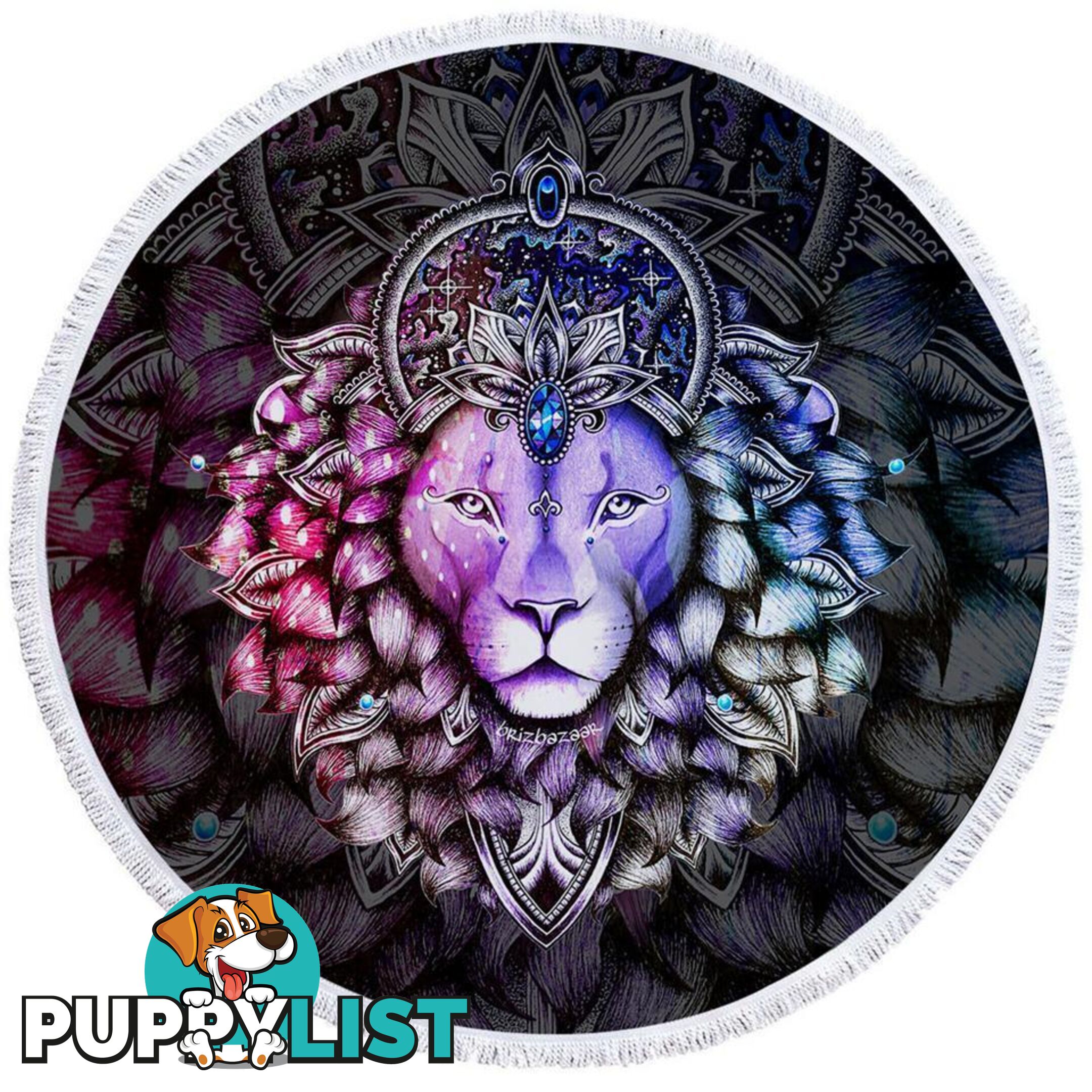 Indian Prince Lion Beach Towel - Towel - 7427046324861