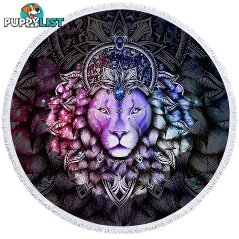 Indian Prince Lion Beach Towel - Towel - 7427046324861