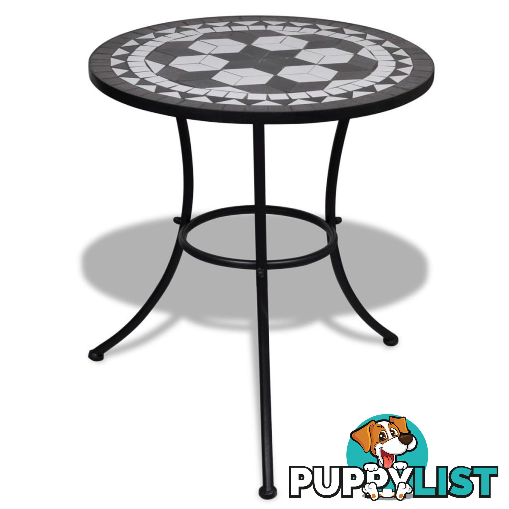 Mosaic Table 60 Cm - Black / White - Unbranded - 4326500415912