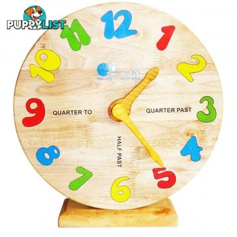 Wooden Clock - Qtoys - 8936074262148