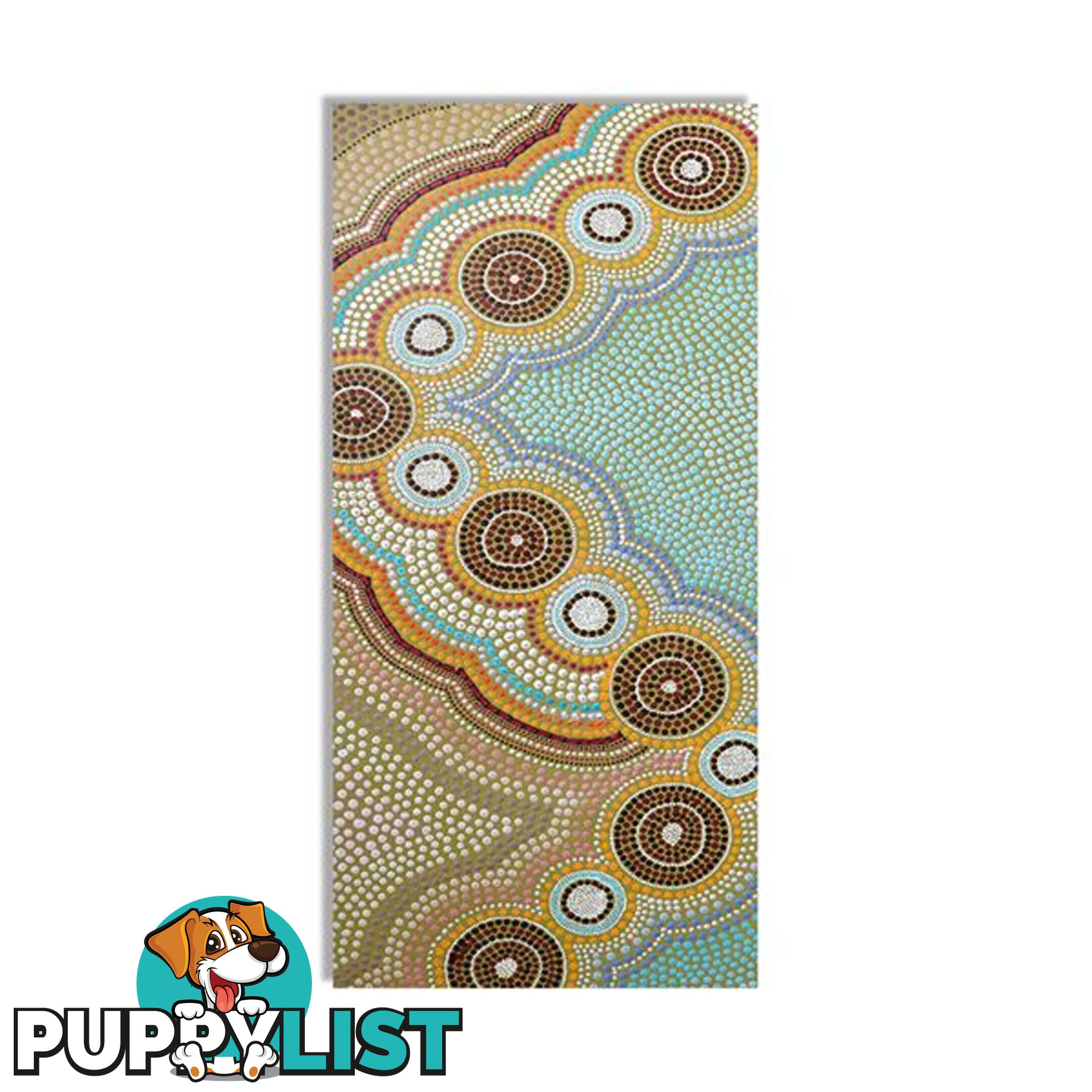 Kids Yoga Mat Oceans Garden Aboriginal Design Eco Rubber Multicolour - Unbranded - 797776546480