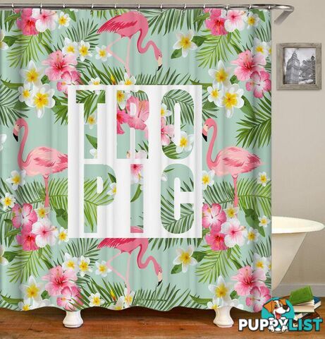 Tropic Flamingo Shower Curtain - Curtain - 7427046011952