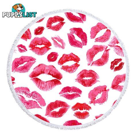 Red Sexy Lipstick Beach Towel - Towel - 7427046342667