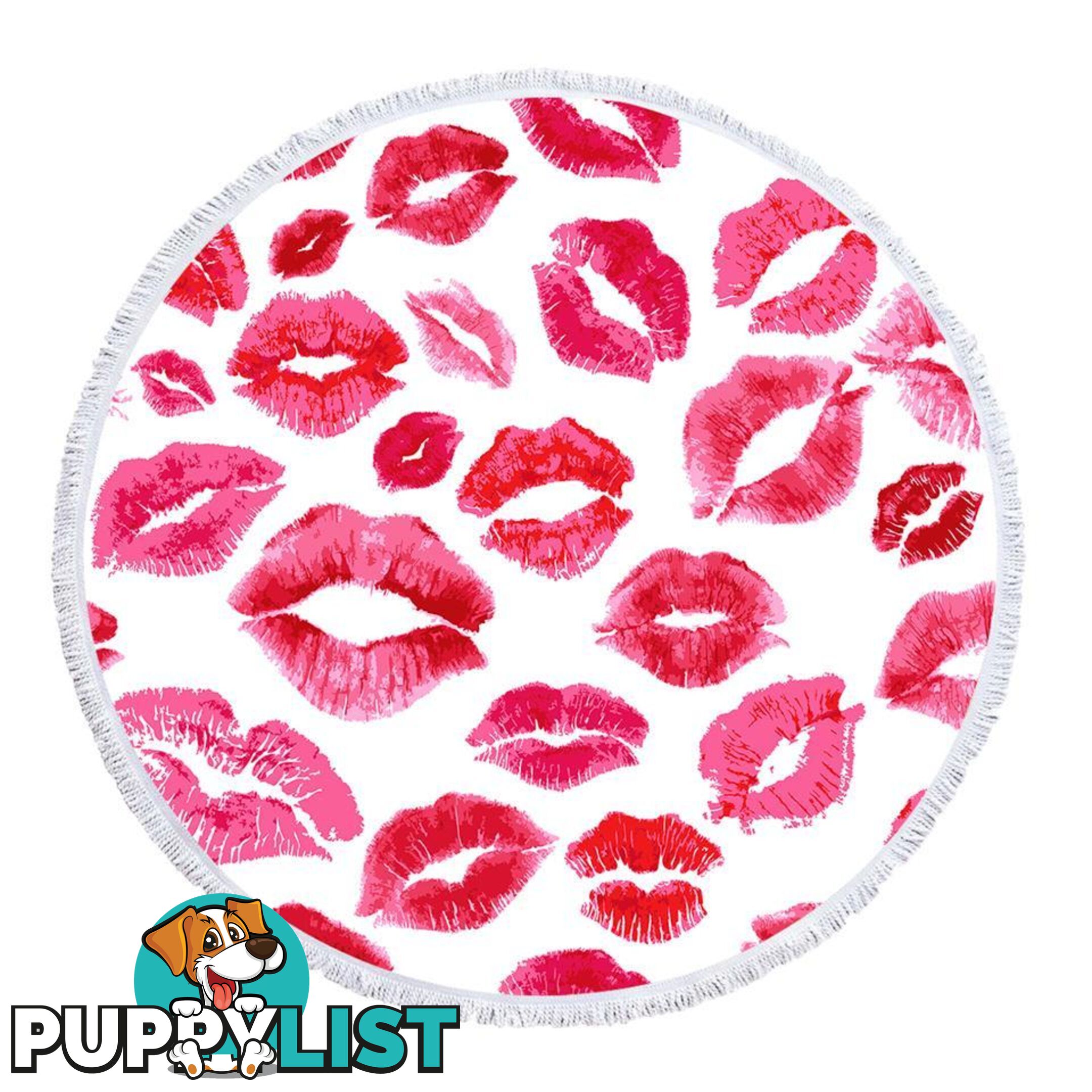 Red Sexy Lipstick Beach Towel - Towel - 7427046342681