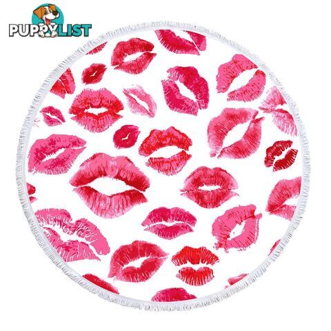 Red Sexy Lipstick Beach Towel - Towel - 7427046342681