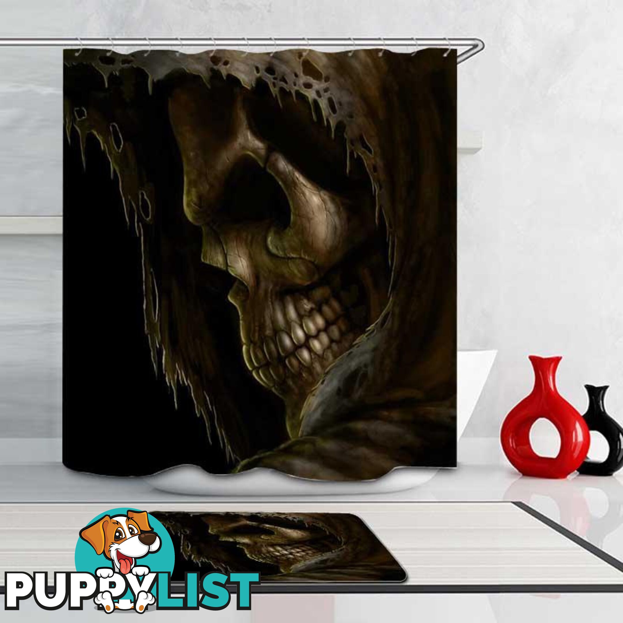 The Soul Taker Skull Shower Curtain - Curtain - 7427046058735