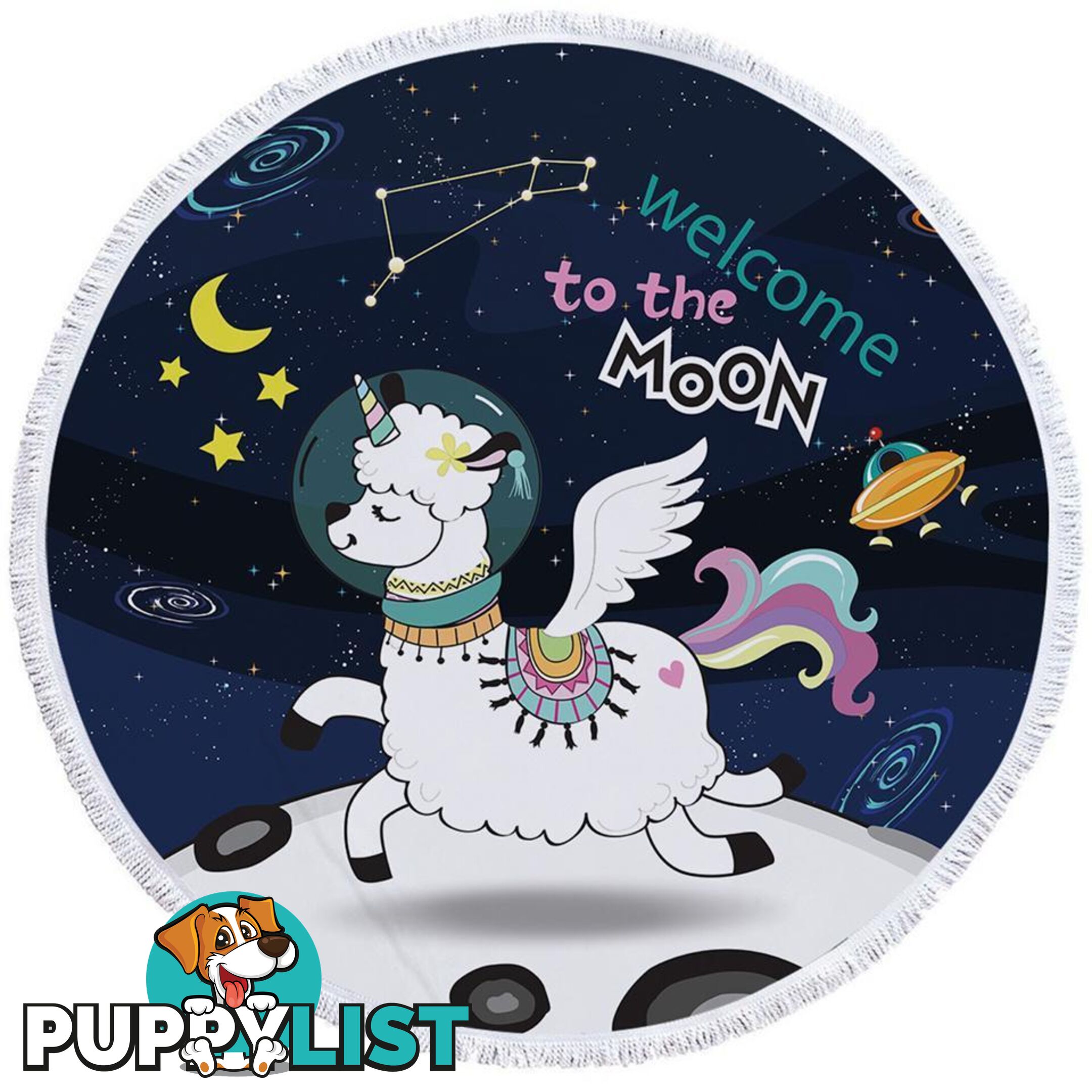 Astronaut Unicorn Sheep Beach Towel - Towel - 7427046308540