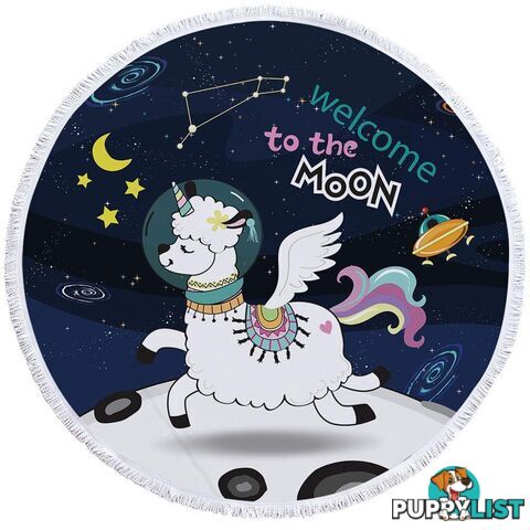 Astronaut Unicorn Sheep Beach Towel - Towel - 7427046308540