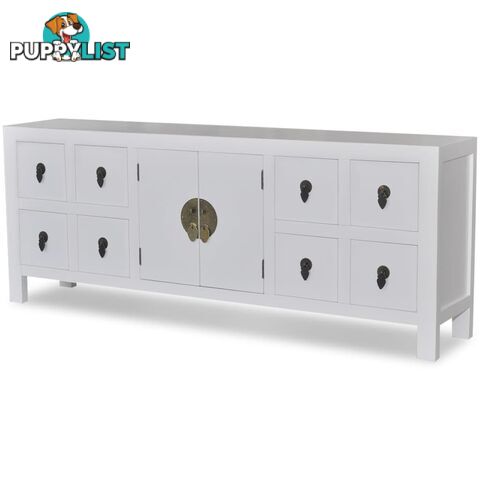 Wooden Sideboard Asian Style With 8 Drawers And 2 Doors - Unbranded - 9476062041342