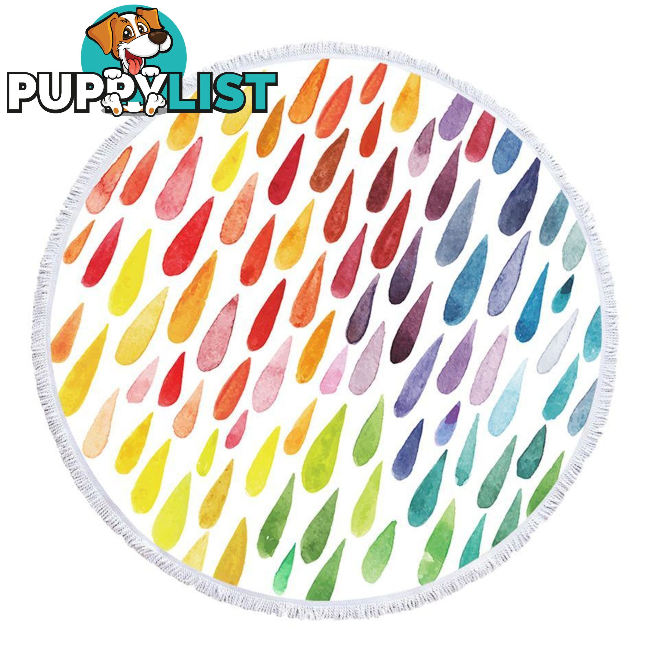 Colorful Rain Drops Beach Towel - Towel - 7427046331319