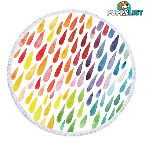 Colorful Rain Drops Beach Towel - Towel - 7427046331319