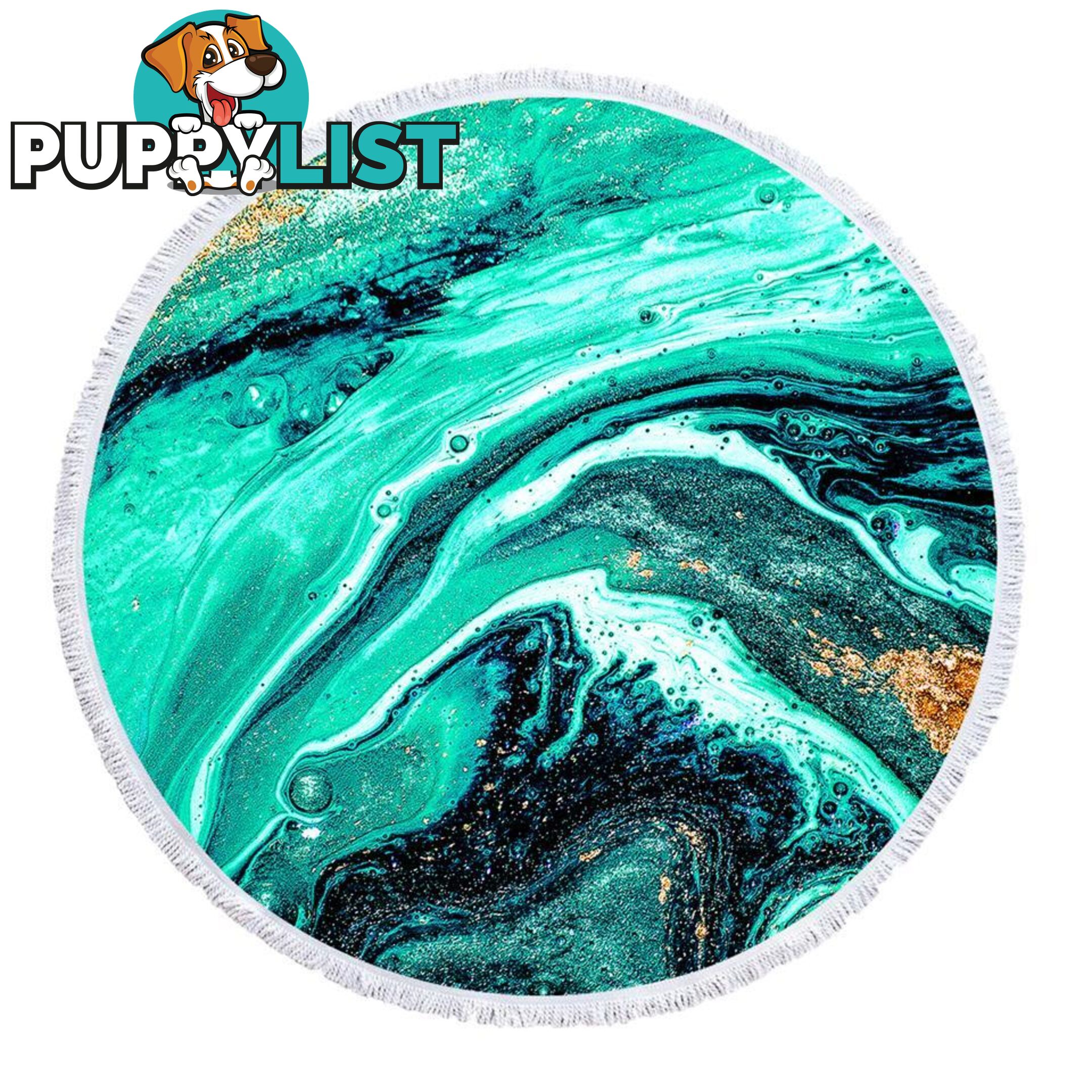 Turquoise Flow Beach Towel - Towel - 7427046340977