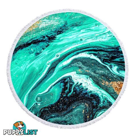 Turquoise Flow Beach Towel - Towel - 7427046340977