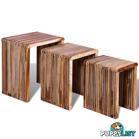 Nesting Tables Reclaimed Teak (Set Of 3) - Unbranded - 4326500433497