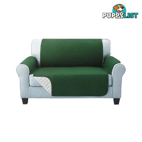 Sofa Cover Quilted Couch Covers Protector Slipcovers 2 Seater Green - Unbranded - 787976647988