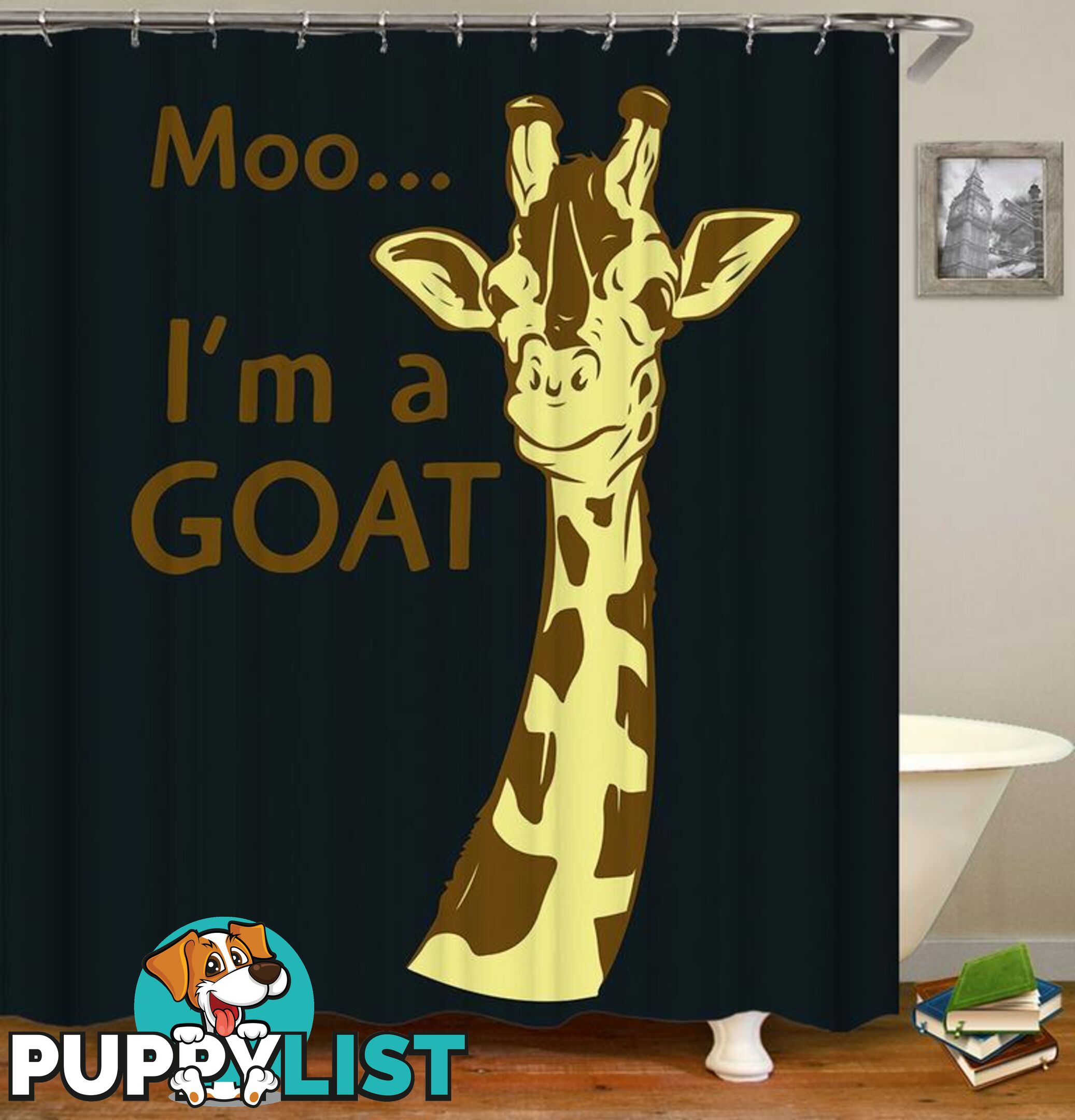 Confused Giraffe Shower Curtain - Curtain - 7427045910584