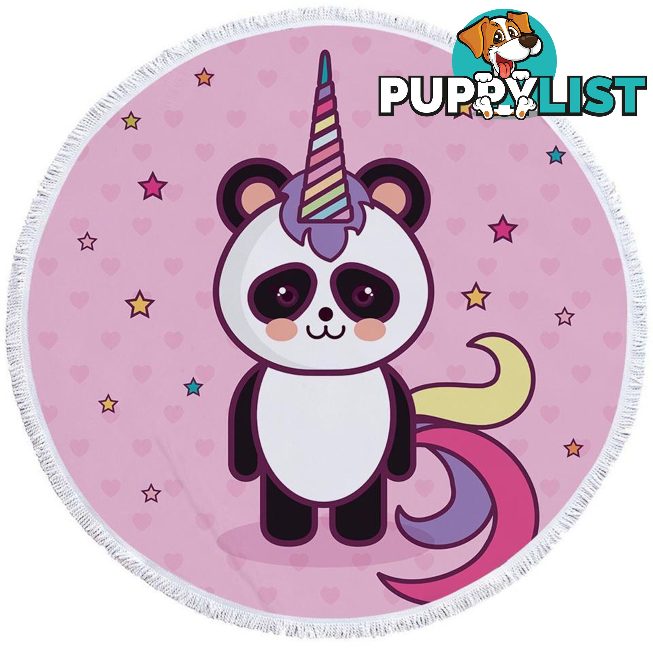 Unicorn Panda Beach Towel - Towel - 7427046305624