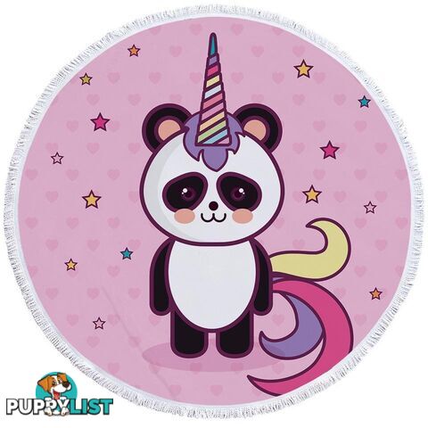 Unicorn Panda Beach Towel - Towel - 7427046305624