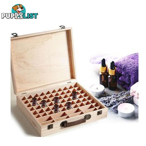 Essential Oil Storage Box Wooden 70 Slots Aromatherapy Container Organiser - Unbranded - 787976597832