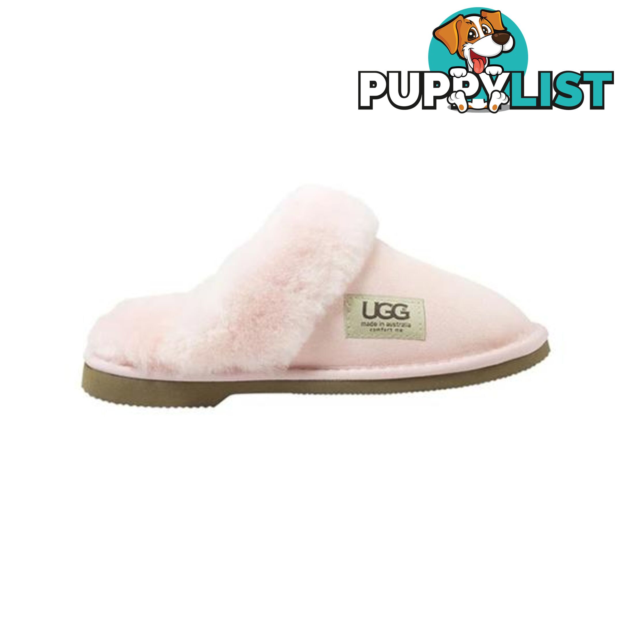 UGG Merino Sheepskin Fur Trim Scuff Memory Foam Pink - UGG - 822427523951