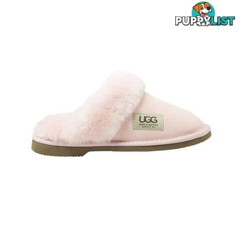 UGG Merino Sheepskin Fur Trim Scuff Memory Foam Pink - UGG - 822427523951