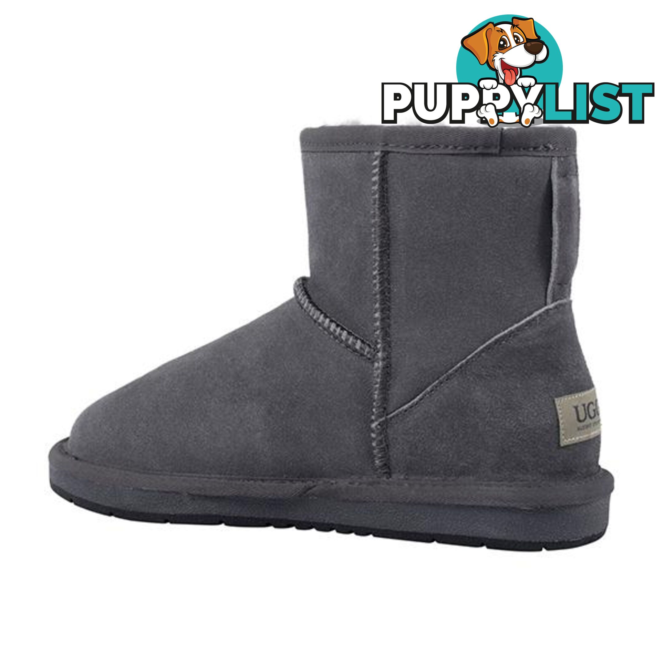 Auzland Classic Leather Water Resistant Mini Ugg Boot Grey - AUZLAND - 822427510388