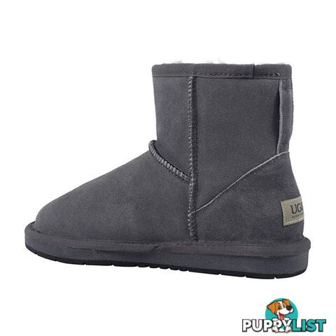 Auzland Classic Leather Water Resistant Mini Ugg Boot Grey - AUZLAND - 822427510388