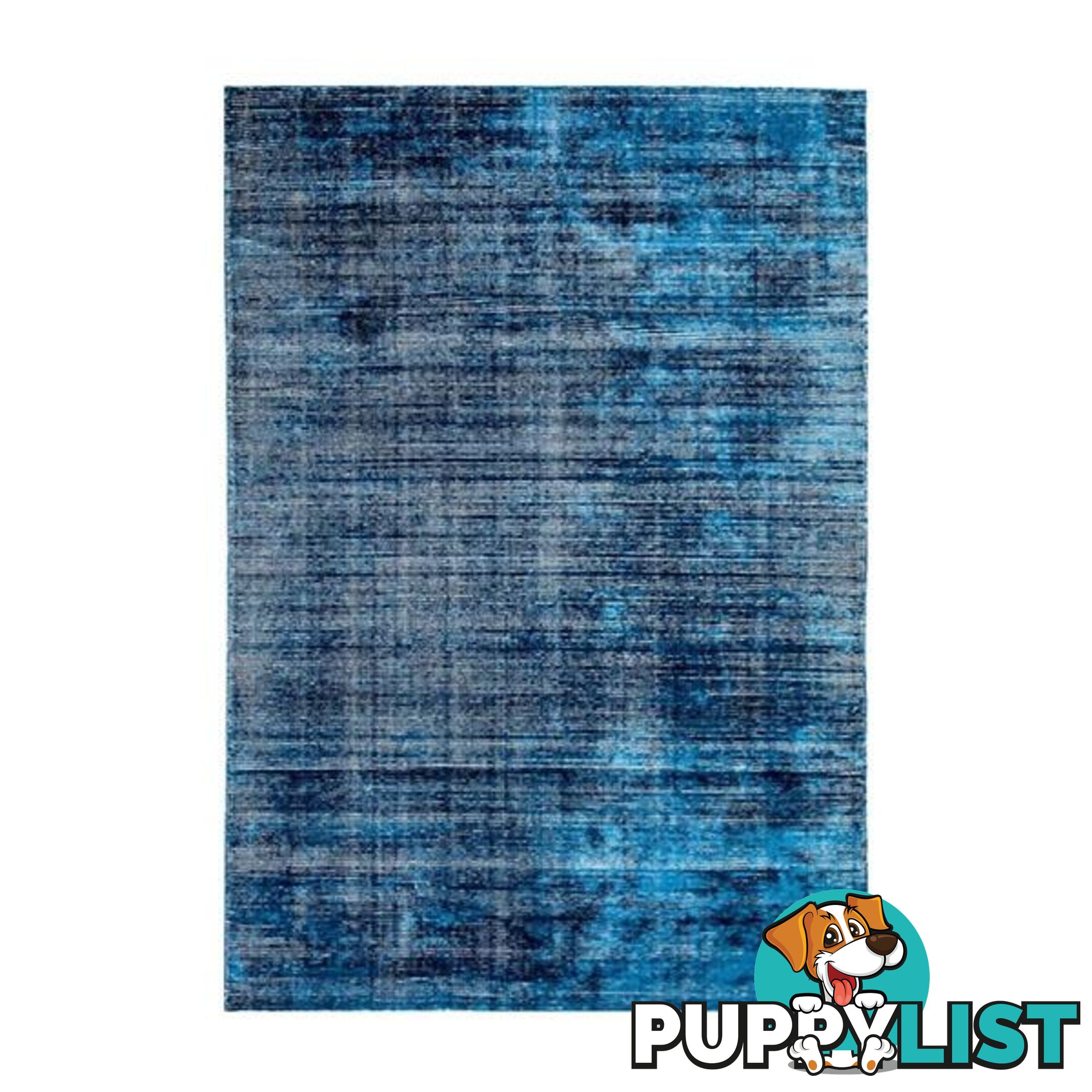 Hampton Indigo White Wool Rug - Unbranded - 7427005879753