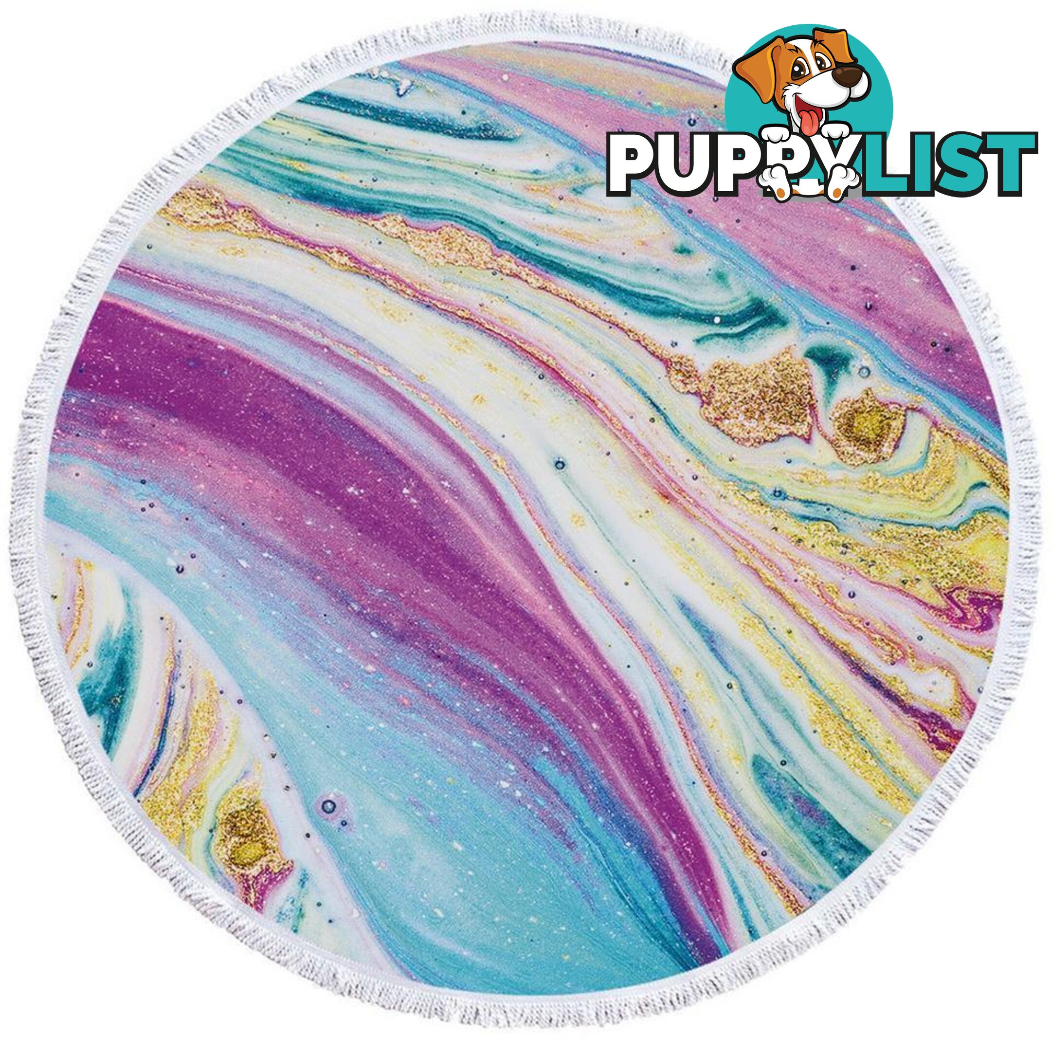 Bluish Purplish Marble Beach Towel - Towel - 7427046305341