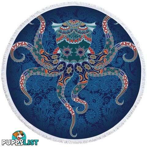 Oriental Features Octopus Beach Towel - Towel - 7427046317894