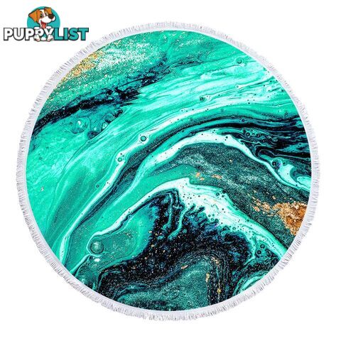 Turquoise Flow Beach Towel - Towel - 7427046340984