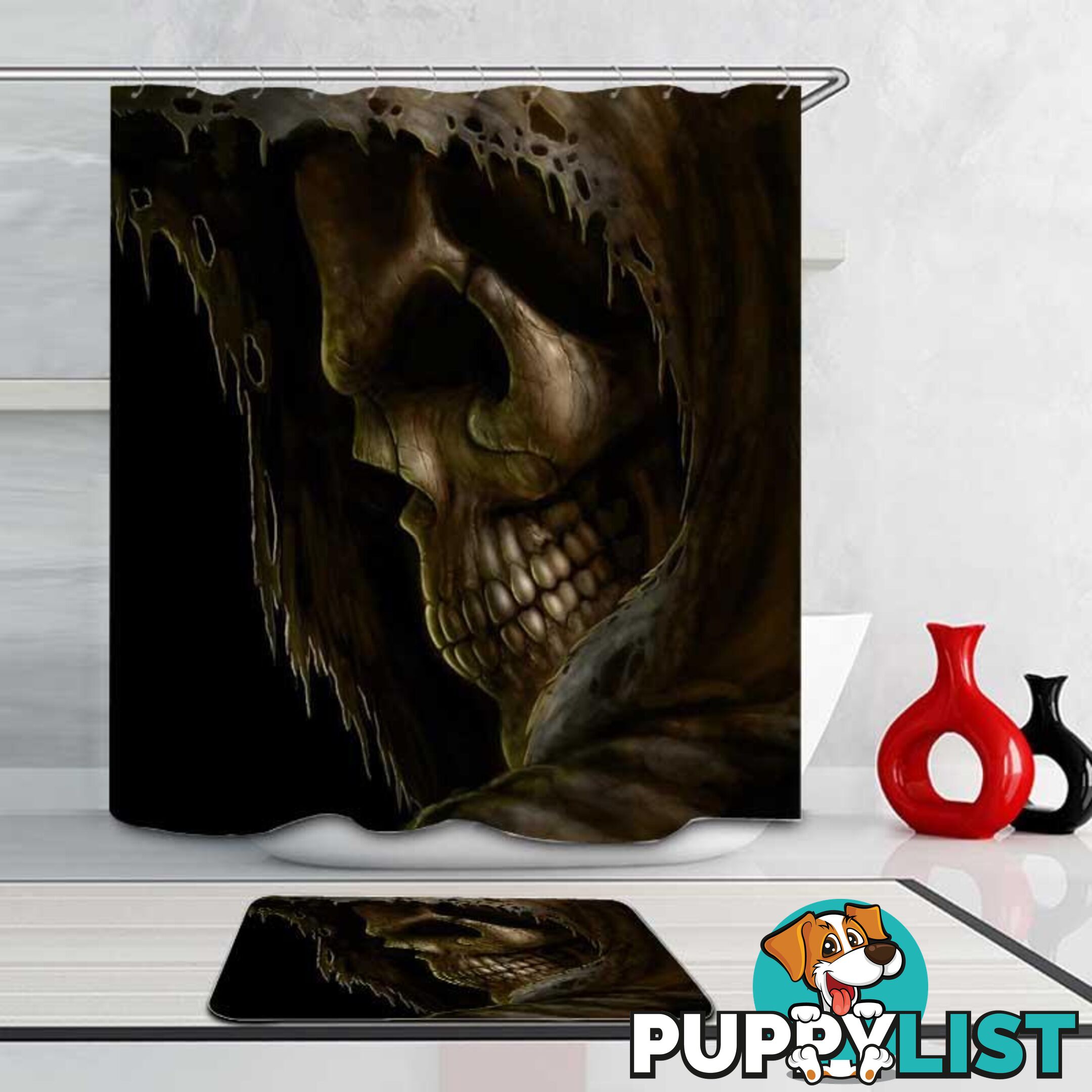 The Soul Taker Skull Shower Curtain - Curtain - 7427046058711