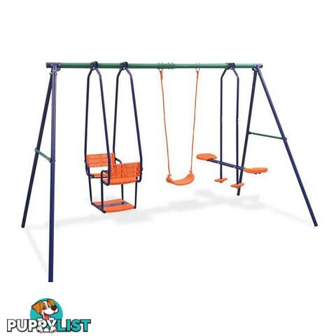 Swing Set With 5 Seats Orange - Unbranded - 8718475571131