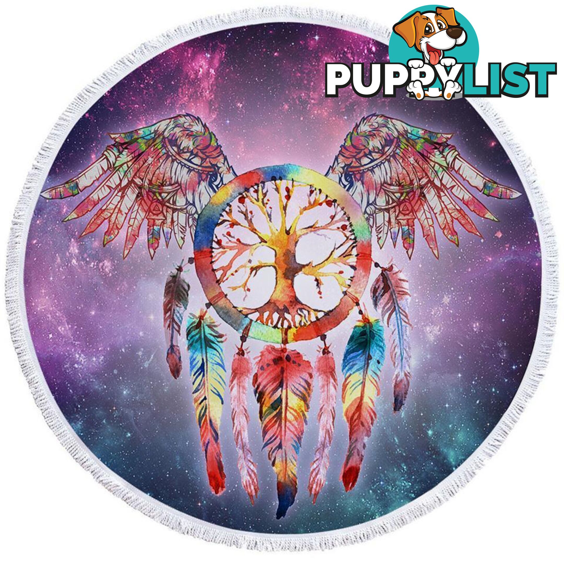 Space Colorful Dream Catcher Beach Towel - Towel - 7427046314442