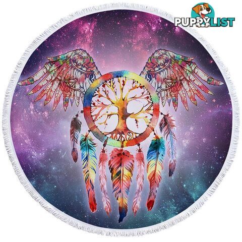 Space Colorful Dream Catcher Beach Towel - Towel - 7427046314442