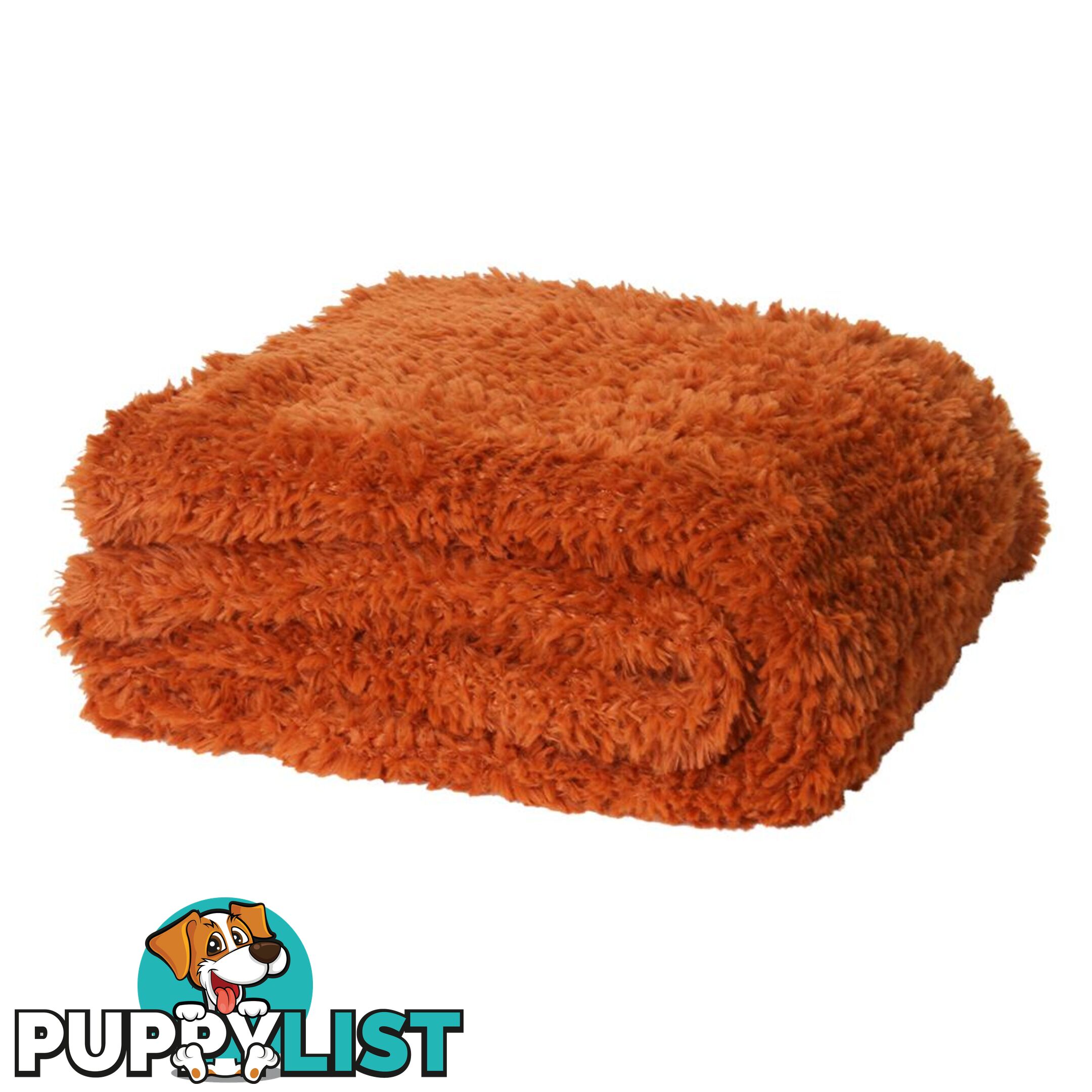 Eve Fur Knitted Throw 130x160cm Amber - Unbranded - 7427046153225