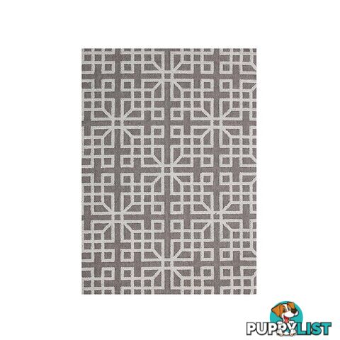 HAWAII GREY SHAPE PATTERNED IKAT RUG - Unbranded - 7427046338615