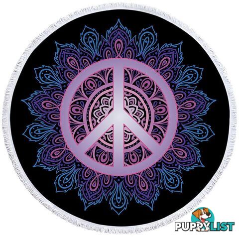 Mandala Peace Beach Towel - Towel - 7427046310253