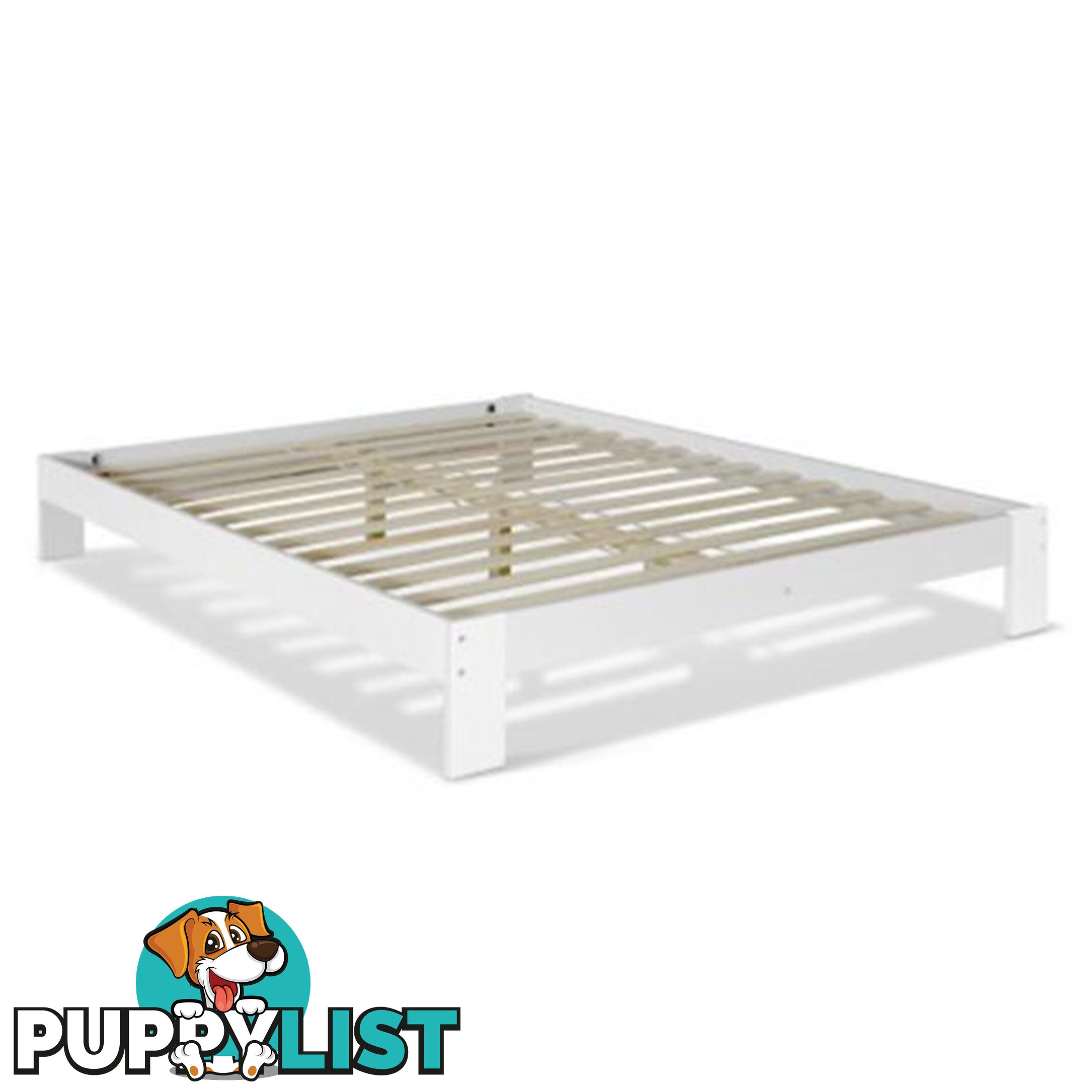 Artiss Wooden Bed Base Frame White - Artiss - 9350062179093