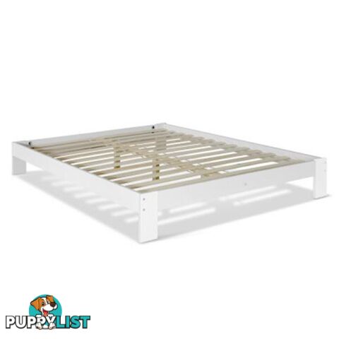 Artiss Wooden Bed Base Frame White - Artiss - 9350062179093