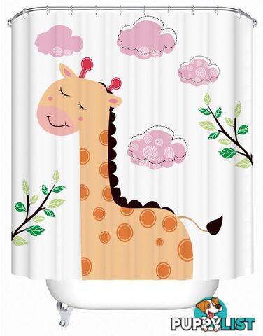 Cartoon Giraffe painting Shower Curtain - Curtain - 7427005895548